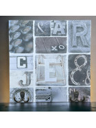 Wandbild Garderobe -Letters- 30x30cm grau