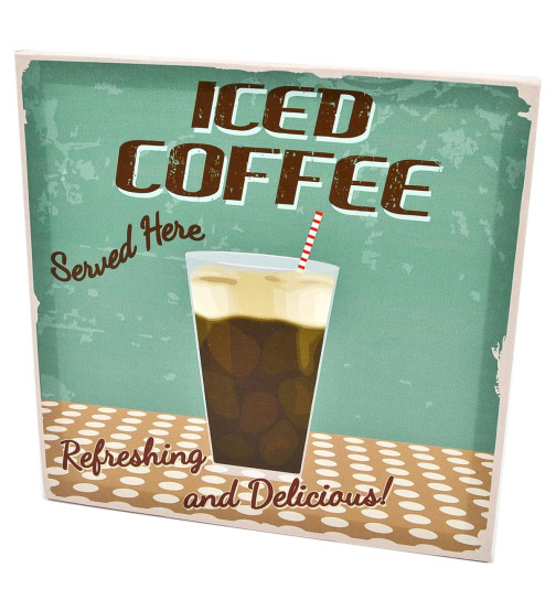 Kunstdruck -Iced Coffee- 28x28cm bunt