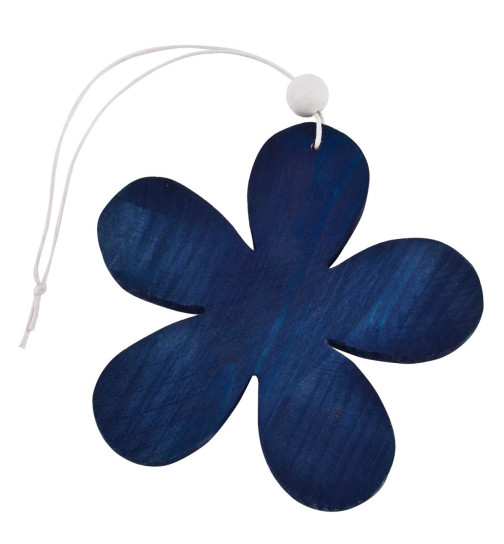 Blume Deko-H&auml;nger 8er-Set Holz 9cm blau