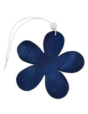 Blume Deko-Hänger 8er-Set Holz 9cm blau