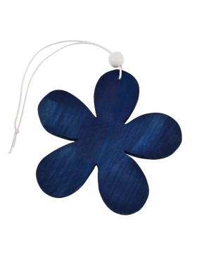 Blume Deko-Hänger 6er-Set Holz 12cm blau