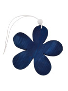 Blume Deko-H&auml;nger 6er Set Holz 12x12cm blau