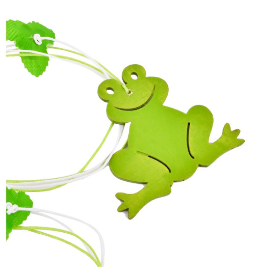 Girlande Funny Frogs Deko Holz 110cm grün