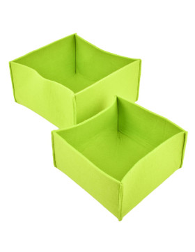 Korb -Filly- 2er-Set Filz 19x30cm grün