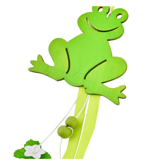 Girlande Funny Frogs 2er-Set Deko Holz 60cm grün