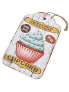Holzschild Anh&auml;nger -Cupcakes Sweetest- 24x15cm bunt