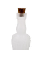 Vase -Bottle Round- Glas 18x5cm weiss