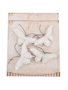 Schmetterlinge 4er-Set Deko 6x3cm creme