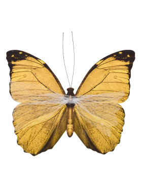 Schmetterling Deko 20x15cm gelb