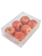 Apfel Deko 6er-Box Kunststoff 6cm orange