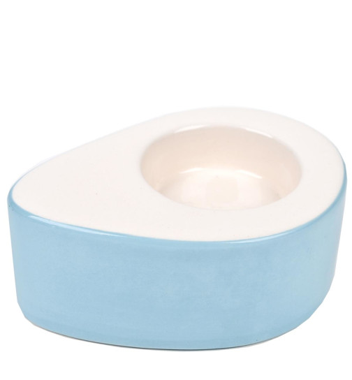 Teelichthalter -Pastellic- Porzellan 11x8cm blau
