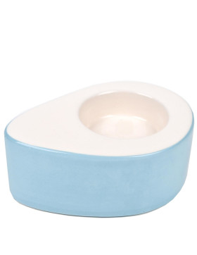 Teelichthalter -Pastellic- Porzellan 4x11x8cm blau