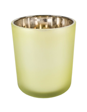 Teelichthalter -Simple- 12er-Set Glas 8x7cm gelb