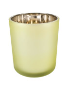 Teelichthalter -Simple- 12er-Set Glas 8x7cm gelb