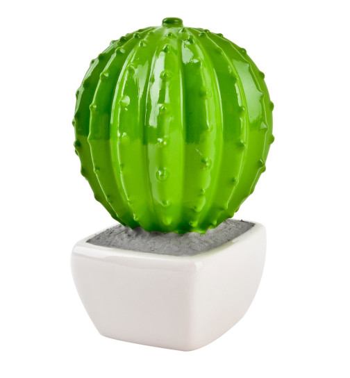 Kaktus Trendy Deko Objekt Porzellan 11x7x7cm grün-weiss