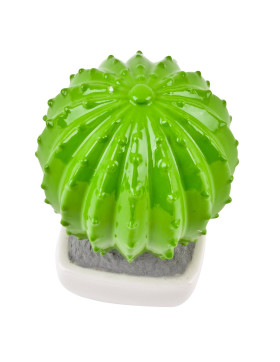 Kaktus Deko-Objekt Porzellan 11cm grün-weiss