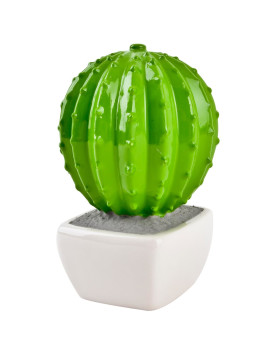 Kaktus Deko-Objekt Porzellan 11cm gr&uuml;n-weiss