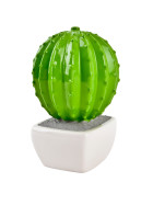 Kaktus Deko-Objekt Porzellan 11cm gr&uuml;n-weiss