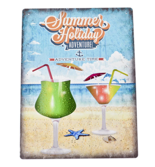 Blechschild -Maritim Summer Holiday- 40x30cm bunt