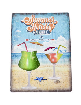 Blechschild -Maritim Summer Holiday- 40x30cm bunt