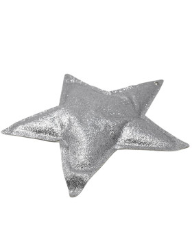 Sterne 4er-Set Glitter-Metallic Deko 24x24cm silber
