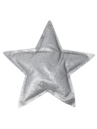 Sterne 4er-Set Glitter-Metallic Deko 24cm silber