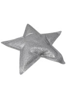 Sterne 4er-Set Glitter-Metallic Deko 24cm silber