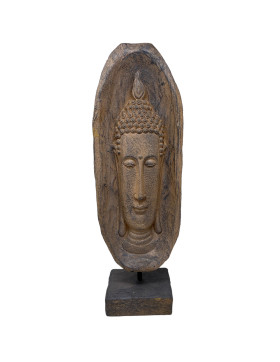 Buddha Deko-Objekt St&auml;nder Resin 52x17x10cm braun