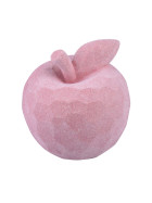 Apfel Velvet Deko-Objekt Resin 12x11cm rosa