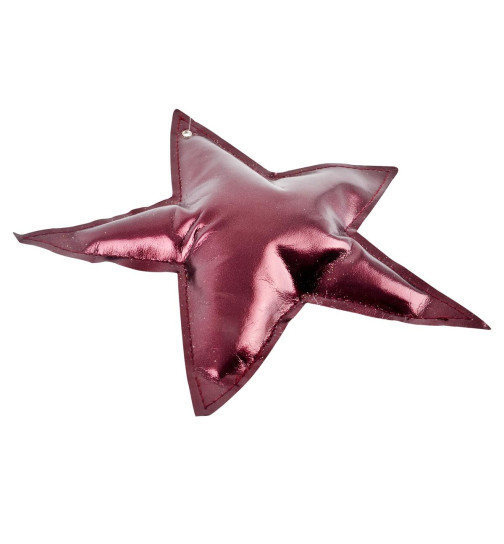 Sterne 6er-Set Metallic-Design Deko 18x18cm burgundy