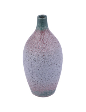 Vase -Tristan- Porzellan 18x9cm grau-grün