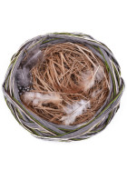 Nest Paperstraw Naturmaterial 16cm grau-natur