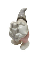 Weihnachtsmann -Georgi- Deko-Figur Porzellan 13cm rosa