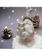Weihnachtsmann -Georgi- Deko-Figur Porzellan 13cm rosa