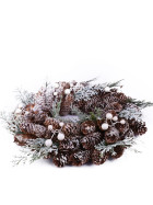 Kranz -Frosty Cones- 25cm gr&uuml;n-braun
