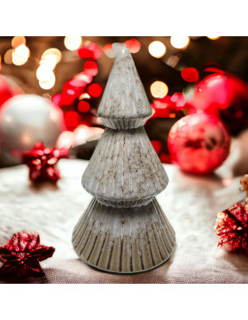 Weihnachtsbaum -Raw- Porzellan 18cm braun