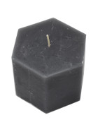 Kerze -Rustic Hexagonal- 8x10cm steingrau