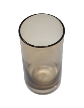 Vase -Spiro- Glas 15x7cm braun