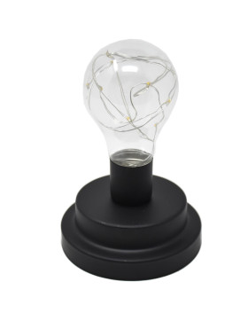 Tischlampe -Edison- LED Batterie 14x10cm schwarz