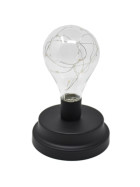 Tischlampe -Edison- LED Batterie 16x11cm schwarz