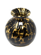 Vase -Tigre- Glas 15x13cm braun