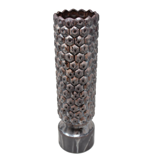 Vase -Bronzi- Keramik 37x11cm braun