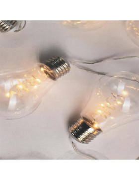 Lichterkette -Bulbs- 10-LED 275cm warmweiss