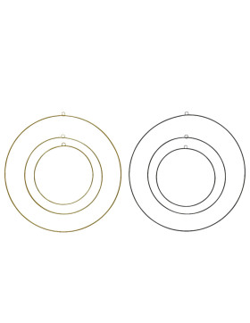 Ring 3er-Set 30-40-50cm Metall schwarz-gold