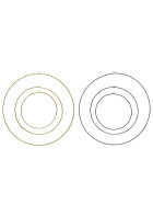 Ring 3er-Set 30-40-50cm Metall schwarz-gold