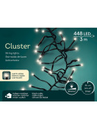 Lichterkette Cluster 448-LED Timer In-Outdoor 3m warmweiss