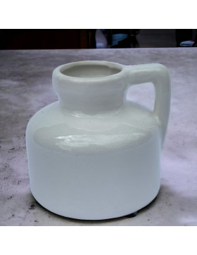 Vase -Fura- Steingut 11x10cm weiss
