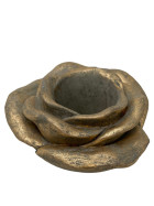 Tischdeko -Rose- Keramik 7x15cm gold