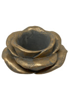 Tischdeko -Rose- Keramik 11x20cm gold