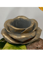 Tischdeko -Rose- Keramik 20cm gold
